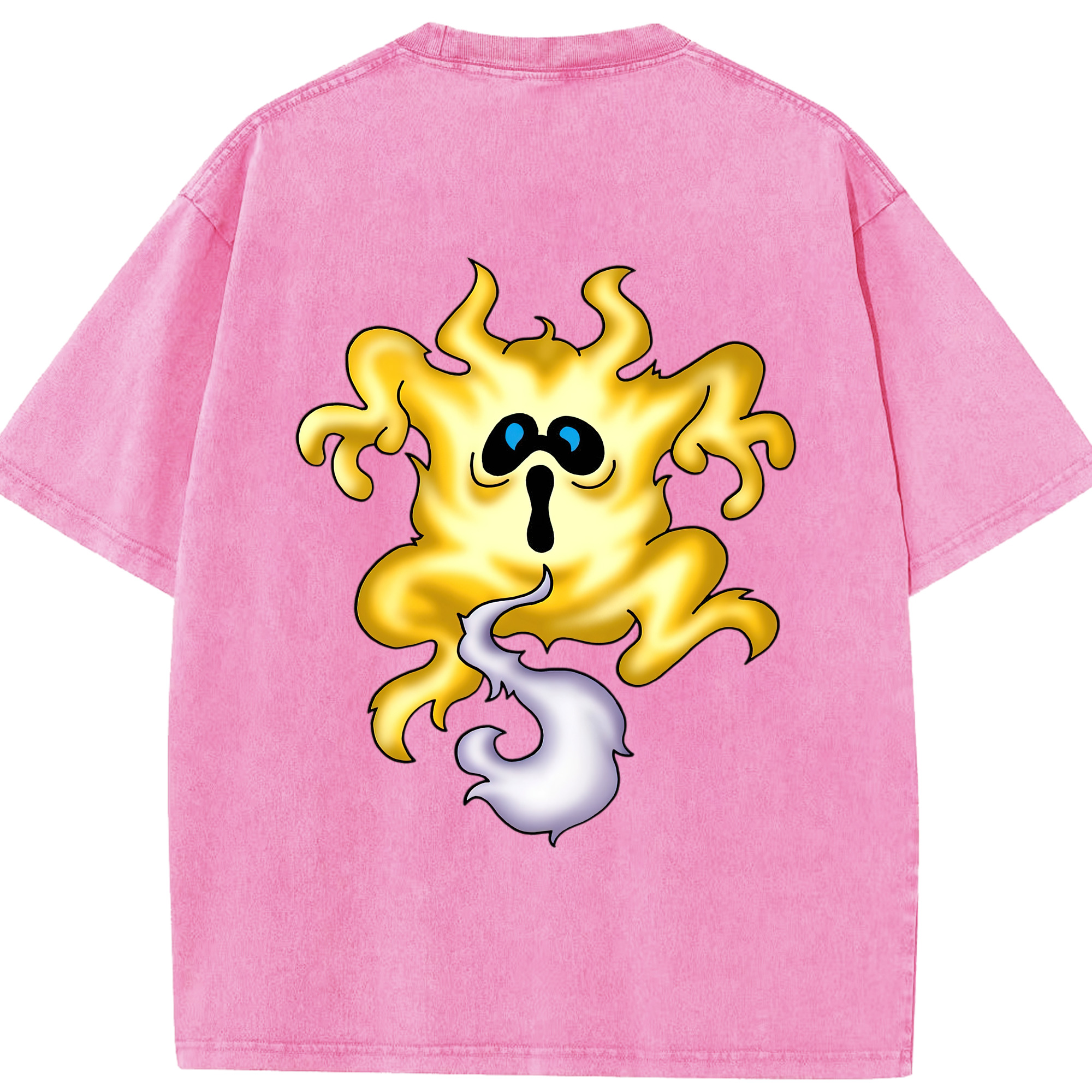 （画像用） ドラゴンクエスト Doragon Kuesuto Dragon Quest 綿100% ヴィンテージ風 半袖Tシャツ（背面プリント）